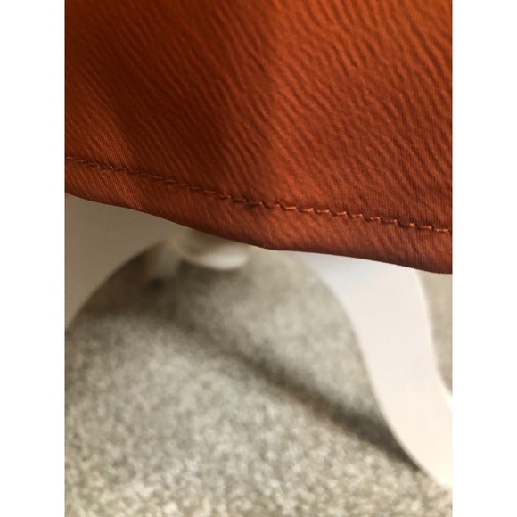 NWT WAYF Rust Cutout Midi Evening Dress Long Sleeve V Neck Bronze Copper Small - Picture 10 of 16